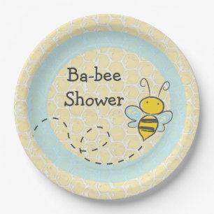 Assiettes En Carton Le baby shower de Ba-Abeille gaffent les plaques à