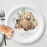 Assiettes En Carton Le Baby shower de l'Ours de la nature<br><div class="desc">Présentant notre design de baby shower adorable,  parfait pour ajouter une touche de charme boisé à votre événement spécial. Ces plaques personnalisées en papier présentent un design d'ours mignon,  capturant l'essence de la nature et créant une atmosphère fantaisiste. Visitez notre boutique pour voir toute notre collection de délices naturels</div>