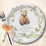 Assiettes En Carton Le Baby shower de l'Ours de la nature<br><div class="desc">Présentant notre design de baby shower adorable,  parfait pour ajouter une touche de charme boisé à votre événement spécial. Ces plaques personnalisées en papier présentent un design d'ours mignon,  capturant l'essence de la nature et créant une atmosphère fantaisiste. Visitez notre boutique pour voir toute notre collection de délices naturels</div>