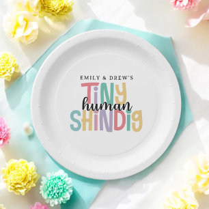 Assiettes En Carton Le Baby shower de minuscule Shindig Humain Cute Co