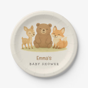 Assiettes En Carton Le Baby shower des animaux des bois