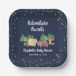 Assiettes En Carton Le Baby shower des animaux des bois