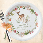 Assiettes En Carton Le Baby shower des cerfs de la nature<br><div class="desc">Présentant notre design de baby shower adorable, parfait pour ajouter une touche de charme boisé à votre événement spécial. Ces assiettes personnalisées présentent un design de cerfs et de hérisson mignon, capturant l'essence de la nature et créant une atmosphère fantaisiste. Visitez notre boutique pour voir toute notre collection de délices...</div>