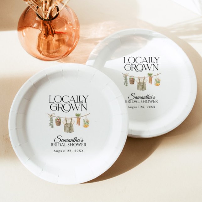 Assiettes En Carton Le Baby shower des fermiers cultivés localement (Créateur téléchargé)