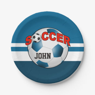 Assiettes En Carton Le ballon de football de do-it-yourself