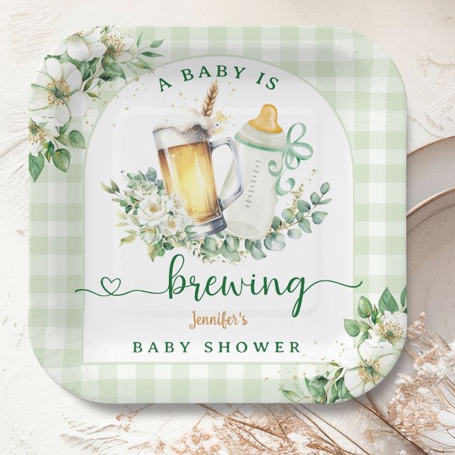Assiettes En Carton Le bébé brasse du Baby shower de bière (Créateur téléchargé)