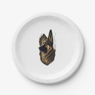 Assiettes En Carton Le berger allemand 010 