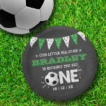 Assiettes En Carton Le Big One | Football 1er anniversaire<br><div class="desc">Célébrez dans le style avec ces assiettes de papier tendance 1er anniversaire. Le design est facile à personnaliser avec votre propre libellé et votre famille et vos amis seront ravis de voir ces fabuleuses assiettes de fête. Des éléments de partie correspondants se trouvent dans la collection.</div>