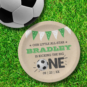 Assiettes En Carton Le Big One   Football 1er anniversaire