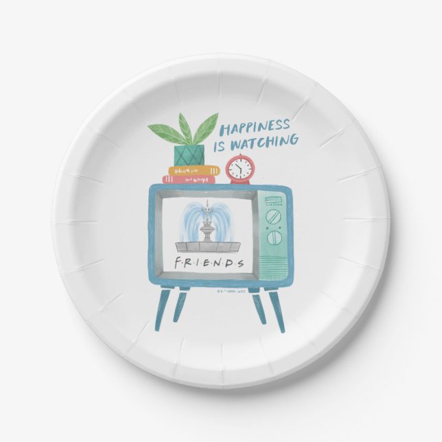 Assiettes En Carton Le bonheur c'est de regarder FRIENDS™ (Devant)