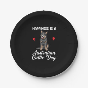 Assiettes En Carton Le Bonheur Est Un Chien De Bataille Australien