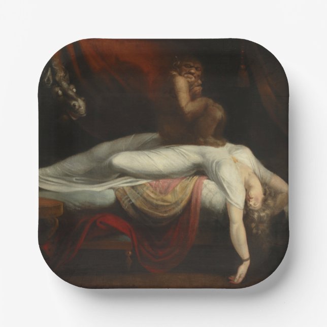 Assiettes En Carton Le cauchemar (par Henry Fuseli) (Recto)