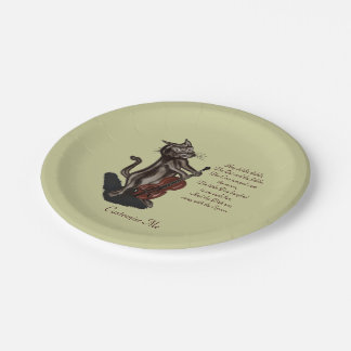 Assiettes En Carton Le chat et la brosse