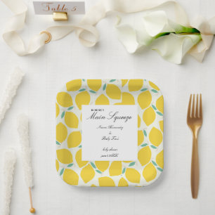Assiettes En Carton Le citron pressé de Maman Fête pour bébé