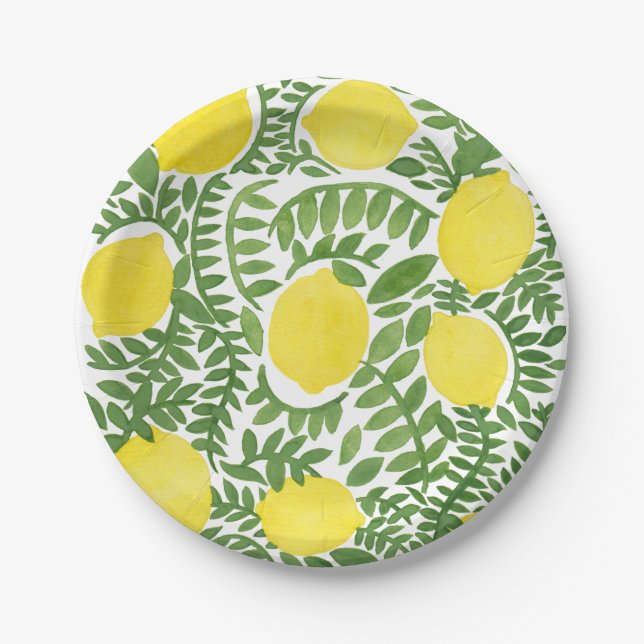 Assiettes En Carton Le citronnier frais (Devant)