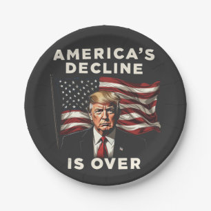 Assiettes En Carton Le déclin de l'Amérique sur Trump Patriotique Amér