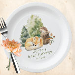 Assiettes En Carton Le délicieux Baby shower de Fox de la nature<br><div class="desc">Présentant notre design de baby shower adorable, parfait pour ajouter une touche de charme boisé à votre événement spécial. Ces assiettes personnalisées en papier présentent un design de renard dormant mignon, capturant l'essence de la nature et créant une atmosphère fantaisiste. Visitez notre boutique pour voir toute notre collection de délices...</div>