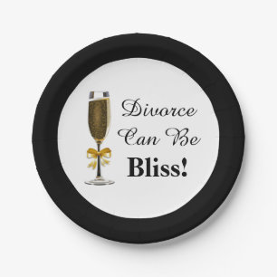Assiettes En Carton Le Divorce peut être la fête des Bliss