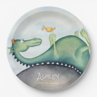 Assiettes En Carton Le dragon et l'oiseau