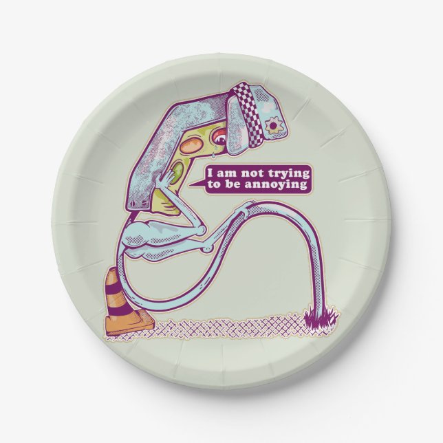 Assiettes En Carton Le feu de circulation a l'air triste (Devant)