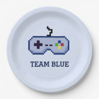 le genre du Gamer 8bit indiquent le bleu d'équipe