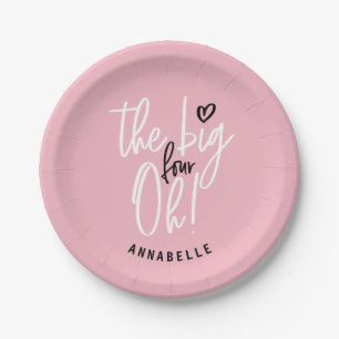 Assiettes En Carton Le grand quatre oh ! 40e anniversaire fête de fave