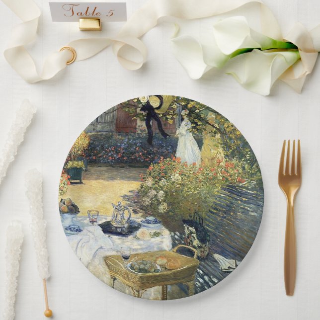Assiettes En Carton Le Luncheon Claude Monet (Mariage)