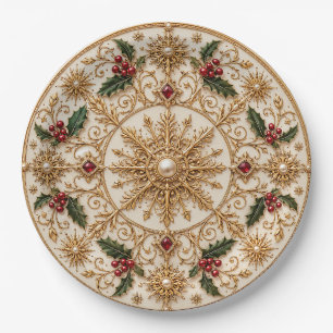 Assiettes En Carton Le Mandala Impérial d'Hiver