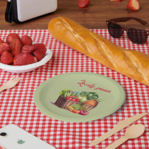 Assiettes En Carton Le marché des agriculteurs Baby shower cultivé loc