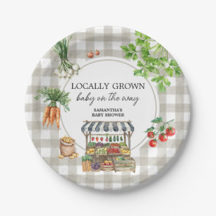Assiettes En Carton Le marché des agriculteurs Baby shower cultivé loc