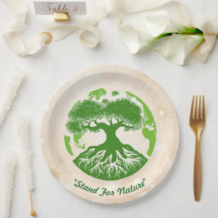 Assiettes En Carton "Le monde vivant de la nature"