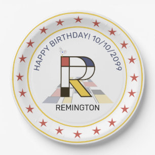 Assiettes En Carton Le néoplasticisme est un monogramme élégant. Lettr