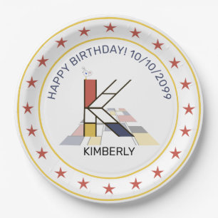 Assiettes En Carton Le néoplasticisme est un monogramme élégant. Lettr