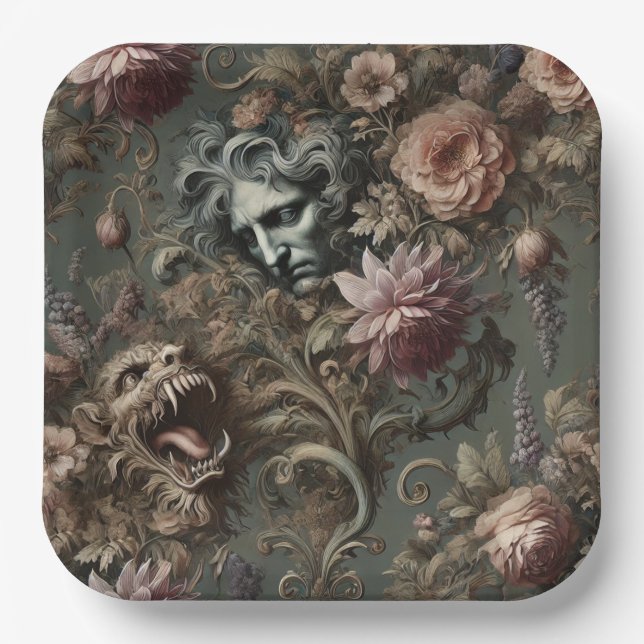 Assiettes En Carton Le paradoxe du gardien de route - Coussin mythique (Recto)