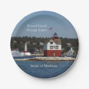 Assiettes En Carton Le passage rond d'île allume la plaque à papier