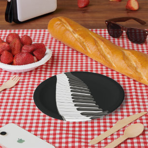 Assiettes En Carton Le piano verrouille les plaques à papier