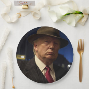 Assiettes En Carton Le président américain Donald Trump parrain