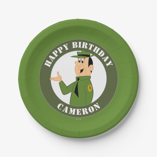 Assiettes En Carton Le Ranger Smith Portrait de Jellystone (Devant)