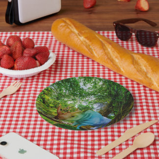 Assiettes En Carton Le rhinocéros de SlipperyJoe dans un cadre tropica