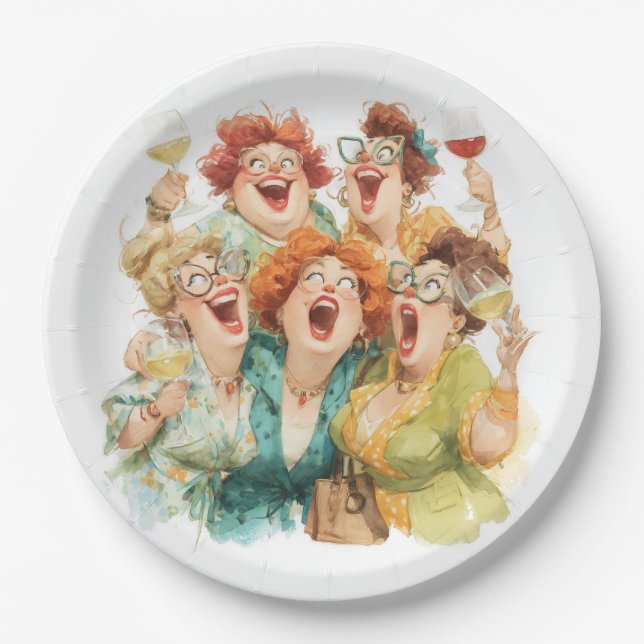 Assiettes En Carton Le rire nocturne des dames (Devant)