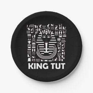 Assiettes En Carton Le roi tut pharaon égyptien Hiéroglyphe Alphabet