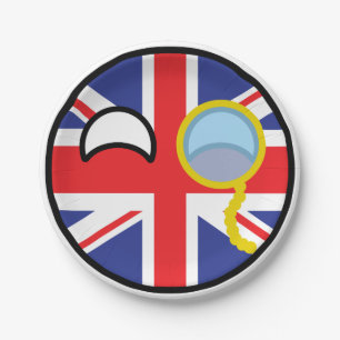 Assiettes En Carton Le Royaume-Uni Geeky tendant drôle Countryball