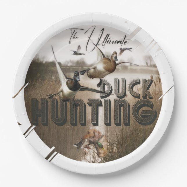 Assiettes En Carton Le sac à cordon de chasse au canard ultime classiq (Devant)