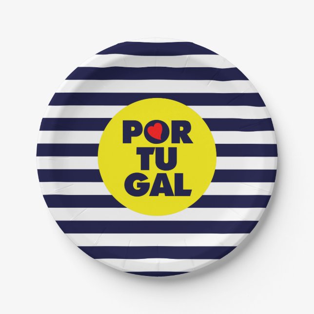 Assiettes En Carton Le soleil portugais (Devant)