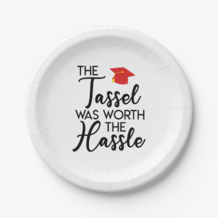 Assiettes En Carton Le Tassel Vaut La Fête De La Graduation Hassle