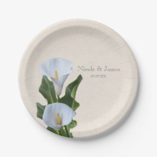 Assiettes En Carton Le zantedeschia fleurit le mariage nuptiale