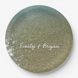 Assiettes En Carton L'eau sur la plage I Photographie Abstraite de la