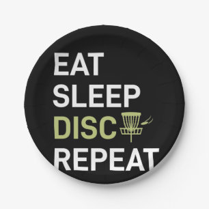 Assiettes En Carton Lecteur Disk Golf   Eat Sleep Disk Golf Repeat