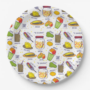 Assiettes En Carton L'El Salvador, plaques rôle amuse-gueule