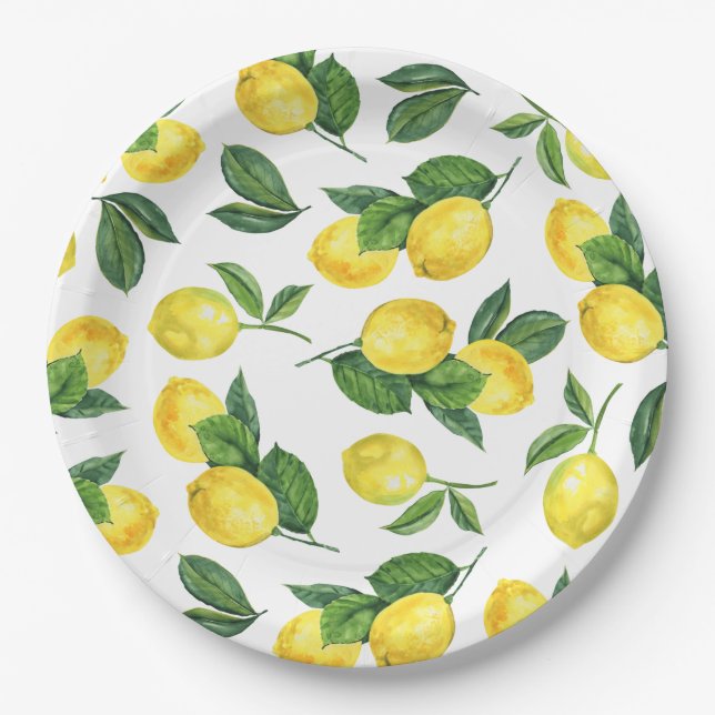 Assiettes En Carton Lemon Amalfi Wedding | Outdoor Italian Citrus (Devant)